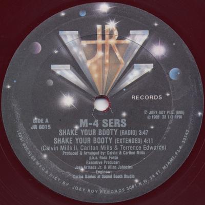 12inch Record M4 SERS - Shake Your Booty JR6015 JR Records 1988 US Dance & Electronica Used