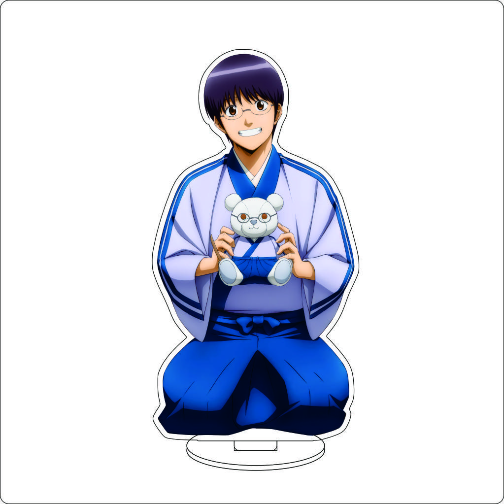 16CM Anime Gintama Cosplay Acrylic Stand Ornaments Kagura Kondou Isao Katsura Kotarou Sakata Gintoki Figure Stand Gifts