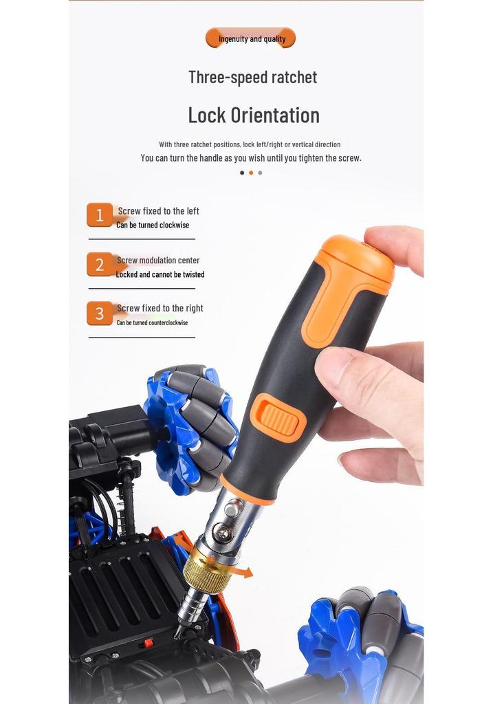 10-in-1 Multi-Angle Ratchet Screwdriver Set with Hidden Bits