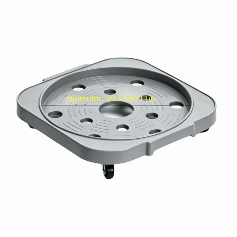 2PCS Heavy Duty Plant Roller Base Grey Movable Tray Durable Rolling Plant Caddy