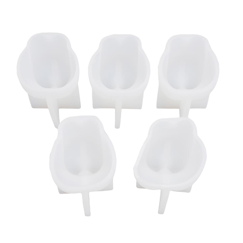 5pcs Cat Mold Microwave Safe Silicone 3D Cat Shaped Mold for Pudding Milk Chocolate Cake