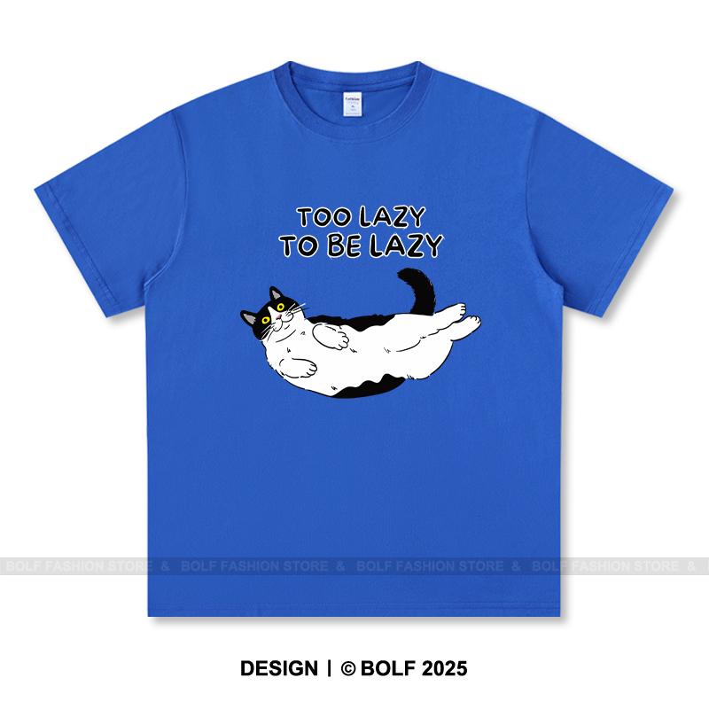 Women's Too Lazy To Be Lazy Printed T-Shirt 100% Cotton Oversized Paradox Graphic Tees for Men Summer Tops Ironic Streetwear