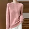 Fashionable Women's Pure Wool Loose Knit Sweater - Casual Autumn/Winter Outerwear