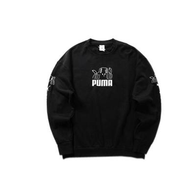 X TYAKASHA Collab Crew Neck Sweatshirt Men Tops Black 595562-01