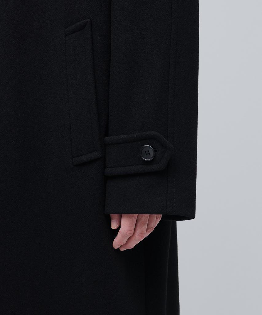 Musinsa Standard Cashmere Blend Oversized Balmacaan Coat [Black]