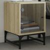 Nightstands with Glass Doors 2 Pcs Sonoma Oak 35 X 37 X 50 Cm
