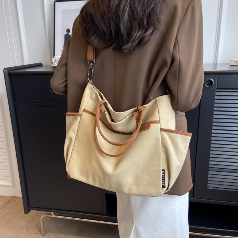 Ladies Handbag Soft Cloth Handbags for Women New Casual Shoulder Side Bag Large Shopper Shopping Crossbody Zipper Bags