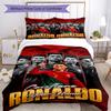 Cristiano Ronaldo Customizable Name Bed Sheet Set Perfect for Study Room Breathable Duvet Cover Custom Room Decor Birthday/Christmas Gift Idea