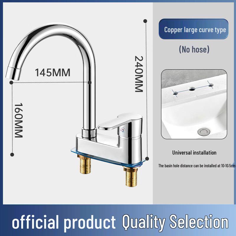 Bathroom Basin Double-Hole Cold Water Faucet