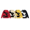 Pull Jacquard Chat Vintage Style Collège Unisexe Hiver Chaud Coupe Ample Pullover Jeune