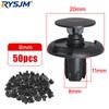 8mm Universal Car Plastic Fastener Rivets Bumper Door Panel Fender Trim Clips Retainer Screw Rivet Clamp For Nissan Honda Toyota