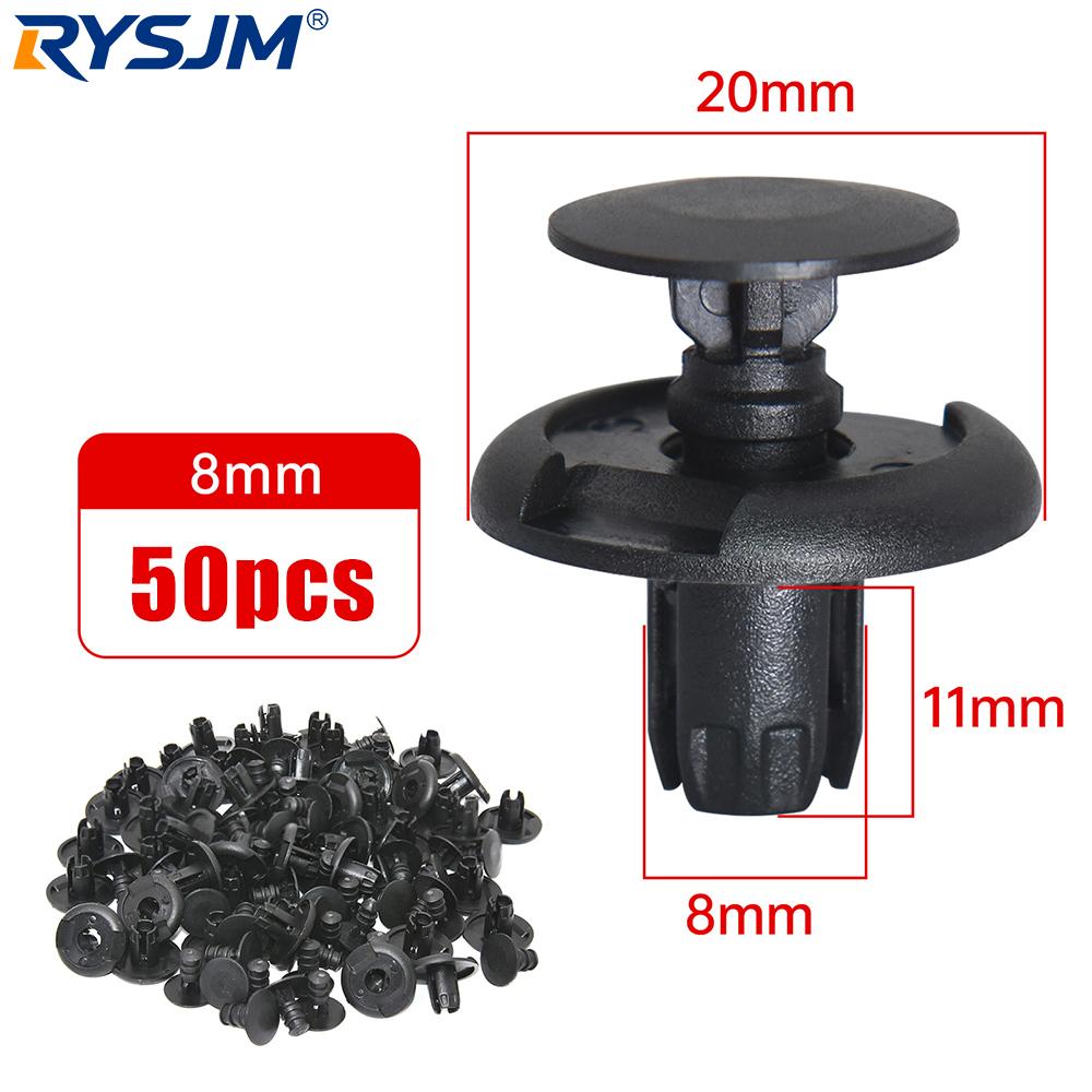 8mm Universal Car Plastic Fastener Rivets Bumper Door Panel Fender Trim Clips Retainer Screw Rivet Clamp For Nissan Honda Toyota