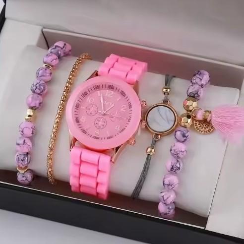 

Simple And Versatile Fashion Women S Watch 5Pcsset Boutique Gift Set For Women large price