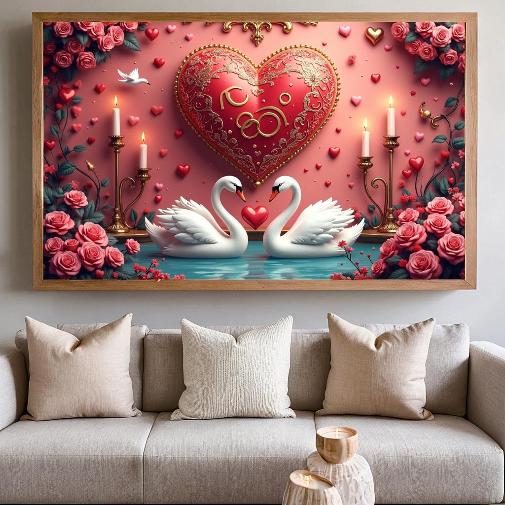 Herzförmige Romantische Dekoration Schönes Hintergrundbanner Rosen-Thema Hochzeitshintergrund Charmante Party-Kulisse für Party