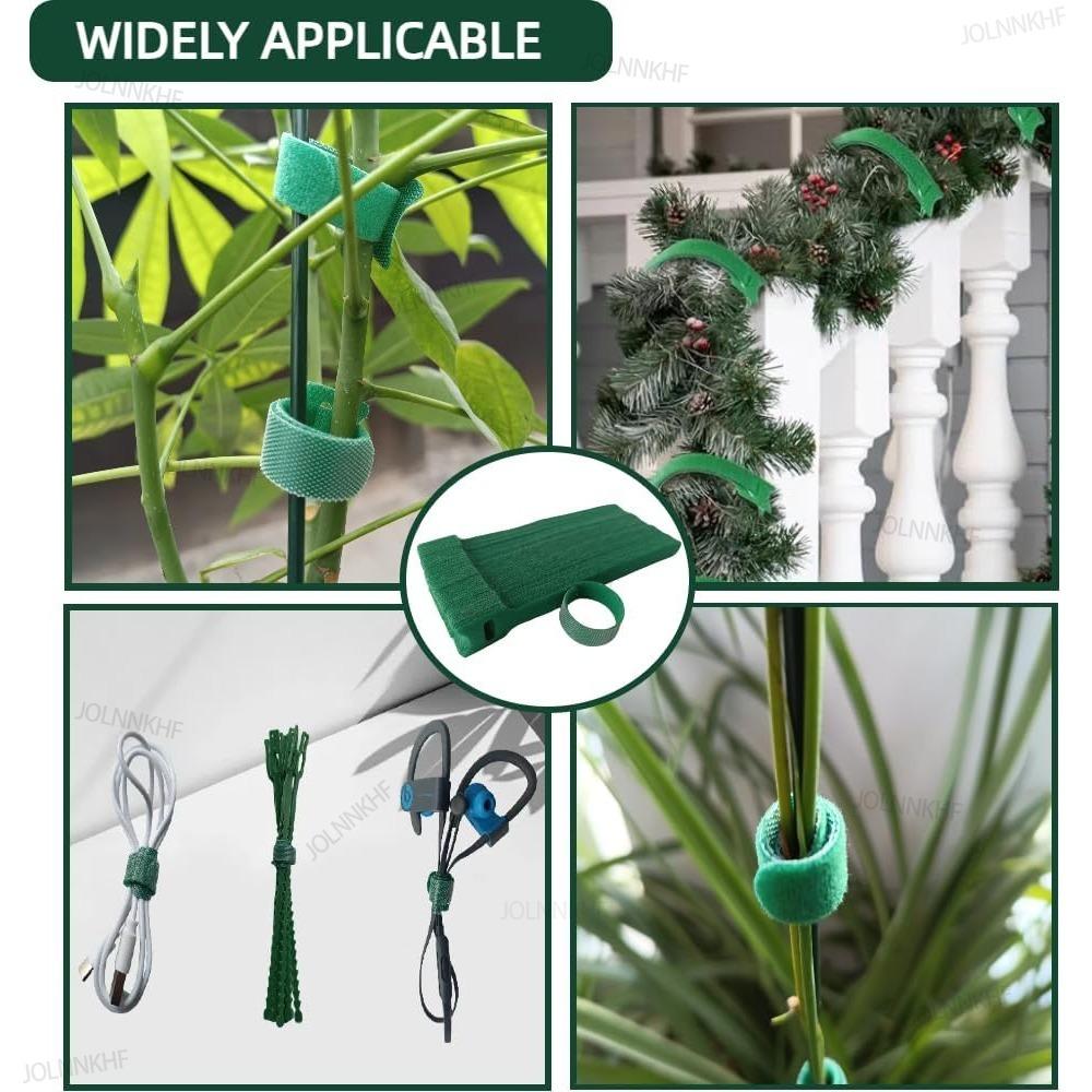 Xiaomi 50-500Pcs Reusable Adjustable Non-Slip Nylon Plant Ties with Hook and Loop Fasteners, Gardening Applications for Support Plants