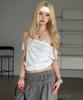 Aejeuyua Kitsch Dolman Off-Shoulder Tee White