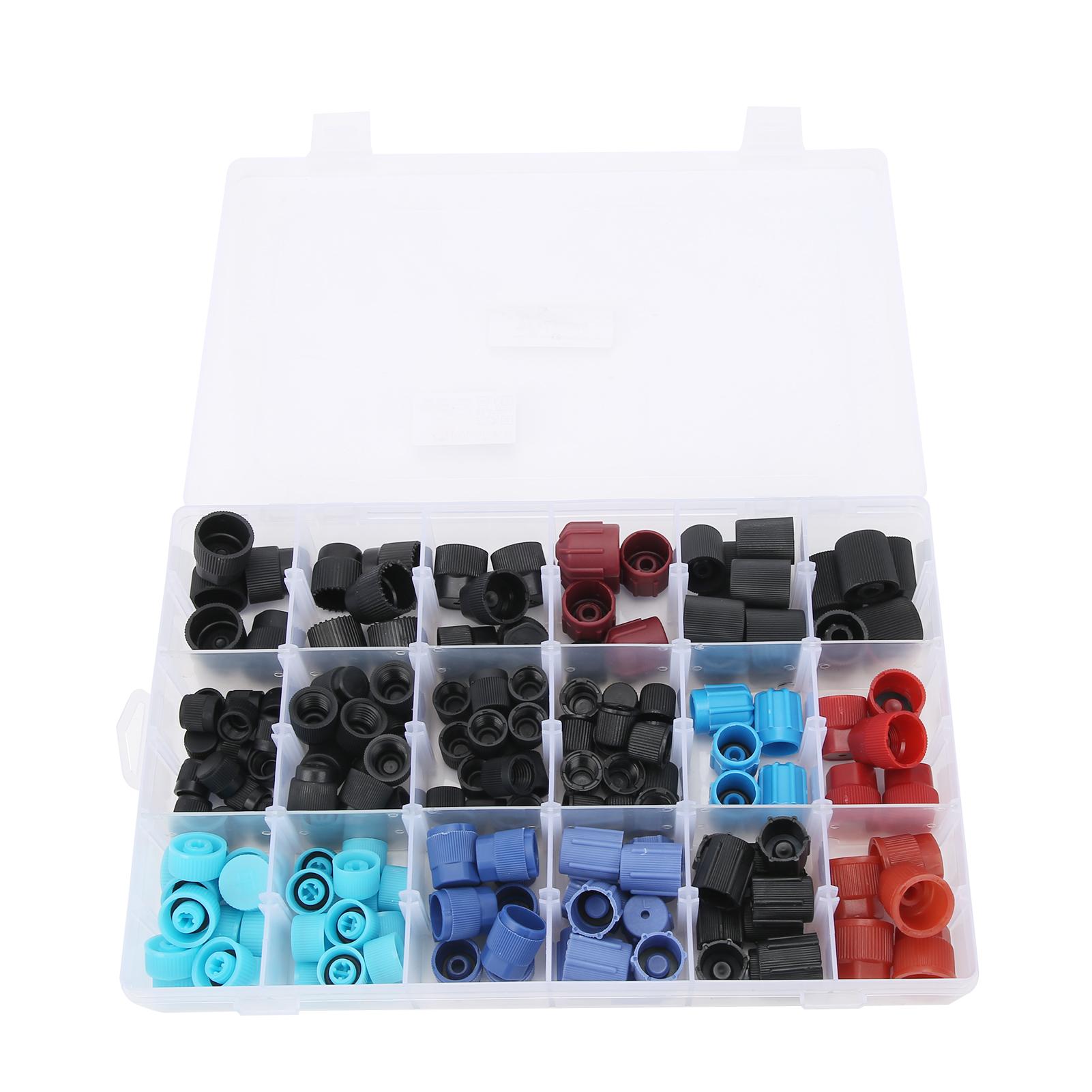 

170 шт. автомобильный комплект крышек клапанов кондиционера для обслуживания автомобильных систем кондиционирования воздуха крышки портов кондиционера