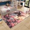 Meerdere maten Kat met Kersenhoutbloesems Tapijt voor Woonkamer Slaapkamer Bank Huisdecoratie Rus Antislip Vloermat Luxe Cadeau