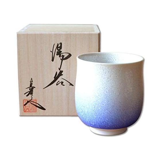 Arita ware hot water cup, wooden box gift that would be great as a gift, indigo-dyed water drops, Baba Maemon kiln, Hasami ware, made in Saga