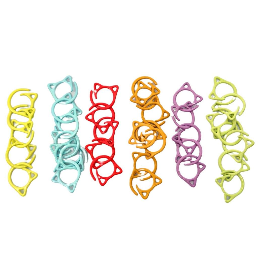 Colorful Cat Ear Metal Stitch Marker for Knitting & Crochet