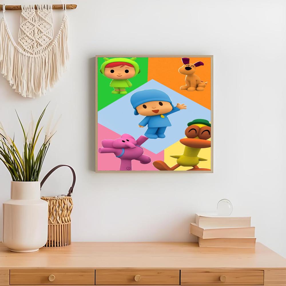 Pocoyo 5D Diy Diamond Painting Round Diamond Diy Frameless Holiday Artwork Suitable For Home Office Wall Decoration
