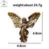 Classic Style Brass Blessed Guardian Angel Figurines Miniatures Tabletop Good Ornaments Lovely Space-saving Statue Home Decorations Crafts