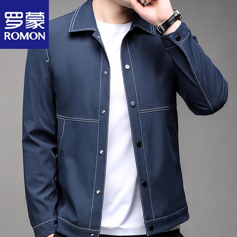 

ROMON Men s Casual Business Lapel Jacket 5XL