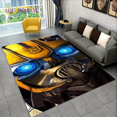 3D Transformers Cartoon Autobots Carpet Rug for Home Living Room Bedroom Sofa Doormat Decor,Kid Area Rug Non-slip Floor Mat Gift
