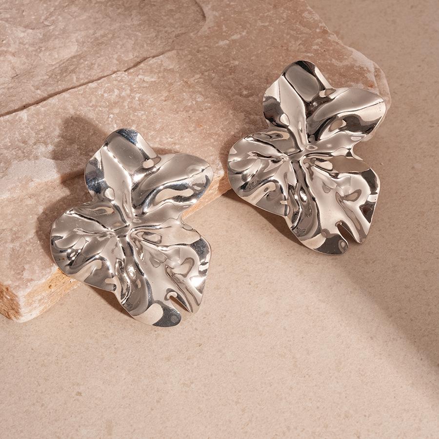 

Геометрические серьги-пусеты в виде серебряных игл и кругов - Смелый европейский и американский стиль для женщин