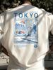 Unisexs 100 Cotton Tokyo Japanese Tshirt Retro Anime Samurai Sushi Pattern Tshirt Japanese Street Style Summer Top