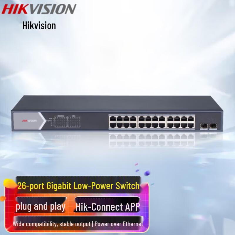 

Hikvision 26-Port Gigabit Cloud Managed PoE Switch CN plug (adapter included)