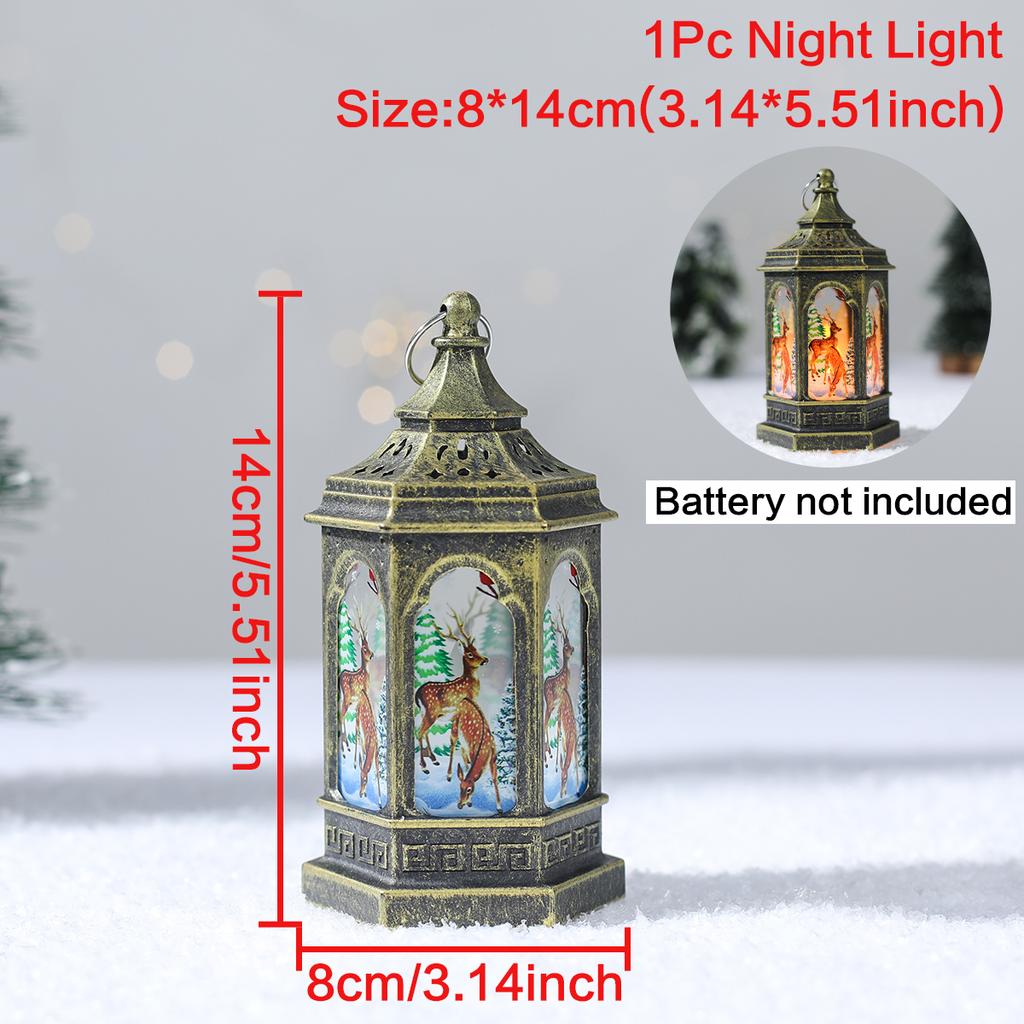 Christmas Lantern Light Ornament Merry Christmas Decorations for Home 2025 Navidad Christmas Tree Decor Xmas Gift New Year 2025