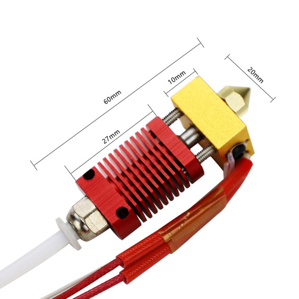 9Pcs 3D Printer Extruder Assembled Hot End Kit Extruder Hot End Kit for Creality Ender 3 Pro 3D Printer Parts