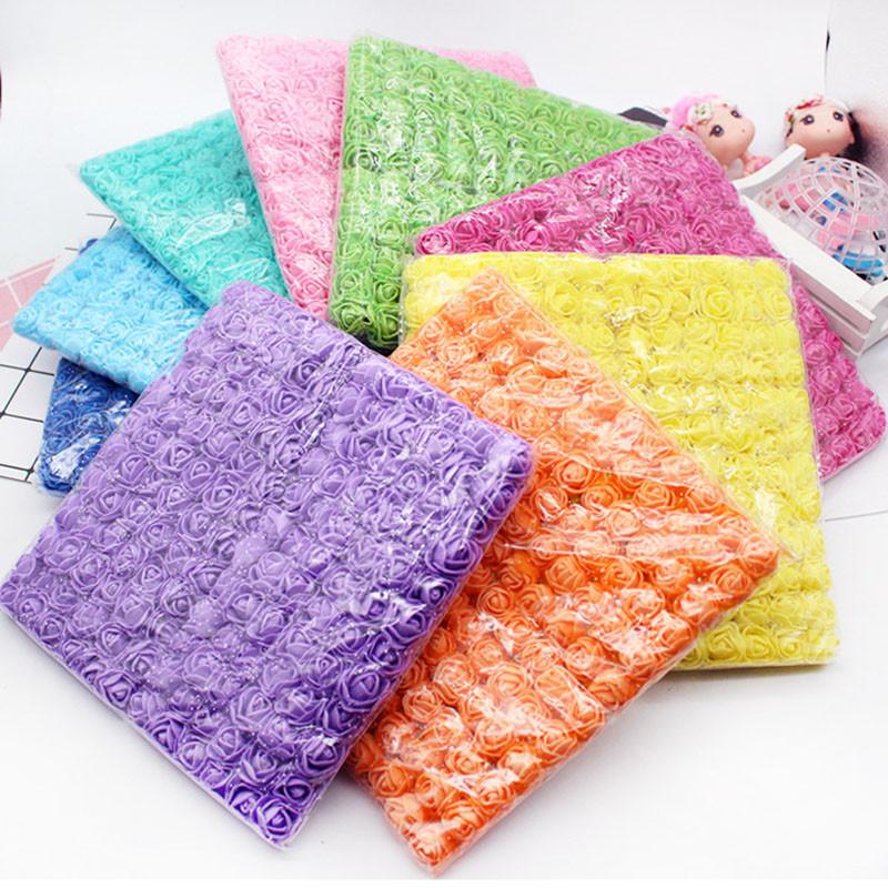 Vibrant 144pcs Artificial Foam Roses With Stems In Multiple Colors For Wedding And Home Decor