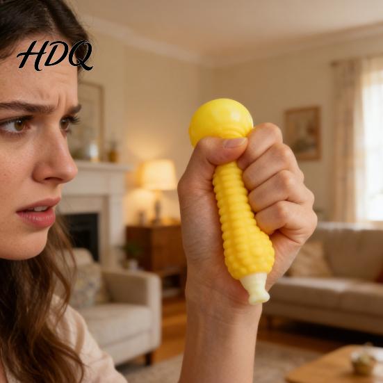 Simulation Food Toy Simulated Corn Squeeze Realistic Fake Stress Relief Office Desk Stretchy TPR Fidget Party Favors