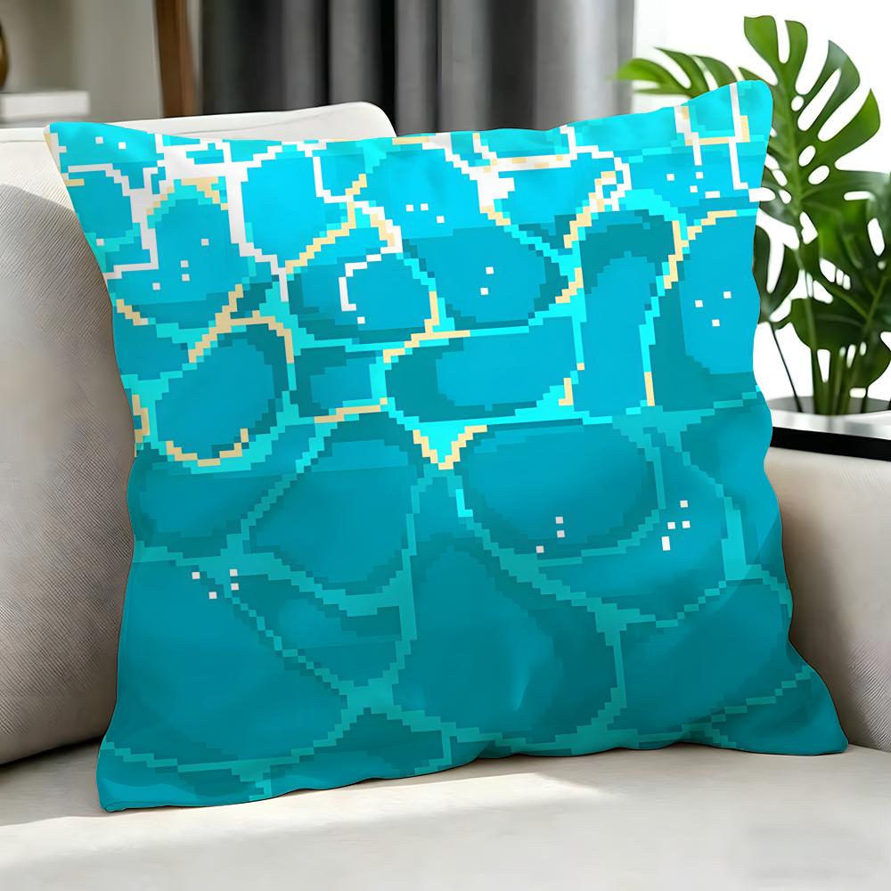 Art LLight blue ocean rippled Cushion Cover Cushion Cover Set Pcs x x x Pillowcase Decorative Sofa Home Decor