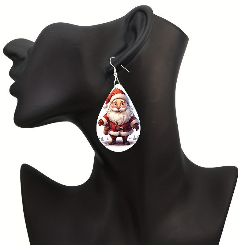 Vintage Creative Christmas Party Wooden Earrings Ornaments