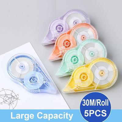 5pcs/Set School White Sticker Tape Stationery Error Eraser Tape Simple Correction Tape Roller  Book