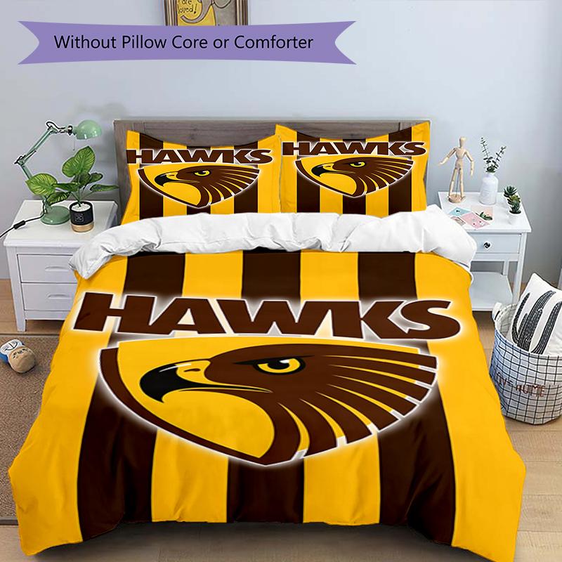 3pcs Football Team (45) Design Cover Set - HD Printed Bedding with 1 Cover and 2 Pillowcases - Perfect for Home and Dorm Decor