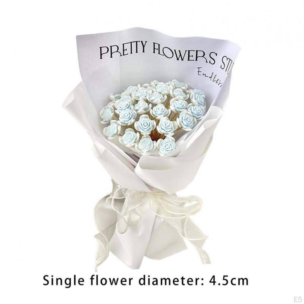 DIY Rose Bouquet Crafting Set - 13 Beautiful Blooms for Elegant Floral Display