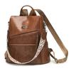 PU Backpack Women's Large Capacity Tassel Backpack Lightweight Multi-function Shoulder Bag