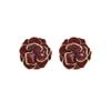 Court style medieval flower earrings retro niche exquisite temperament earrings pearl design versatile earrings