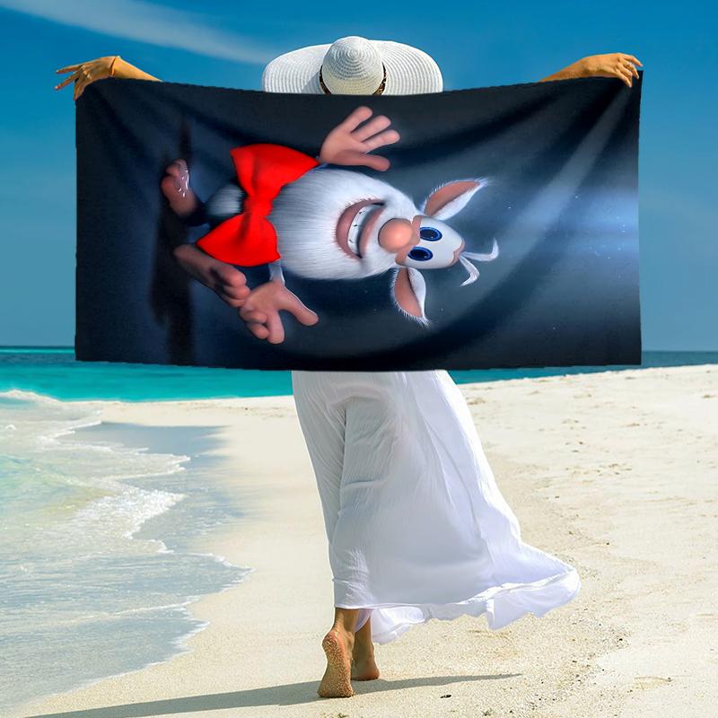 1Pc Magical Bunny Adventure Beach Towel Microfiber Beach Towel Thin Absorbent For Beach Swimming Yoga Bath Sports 0917131