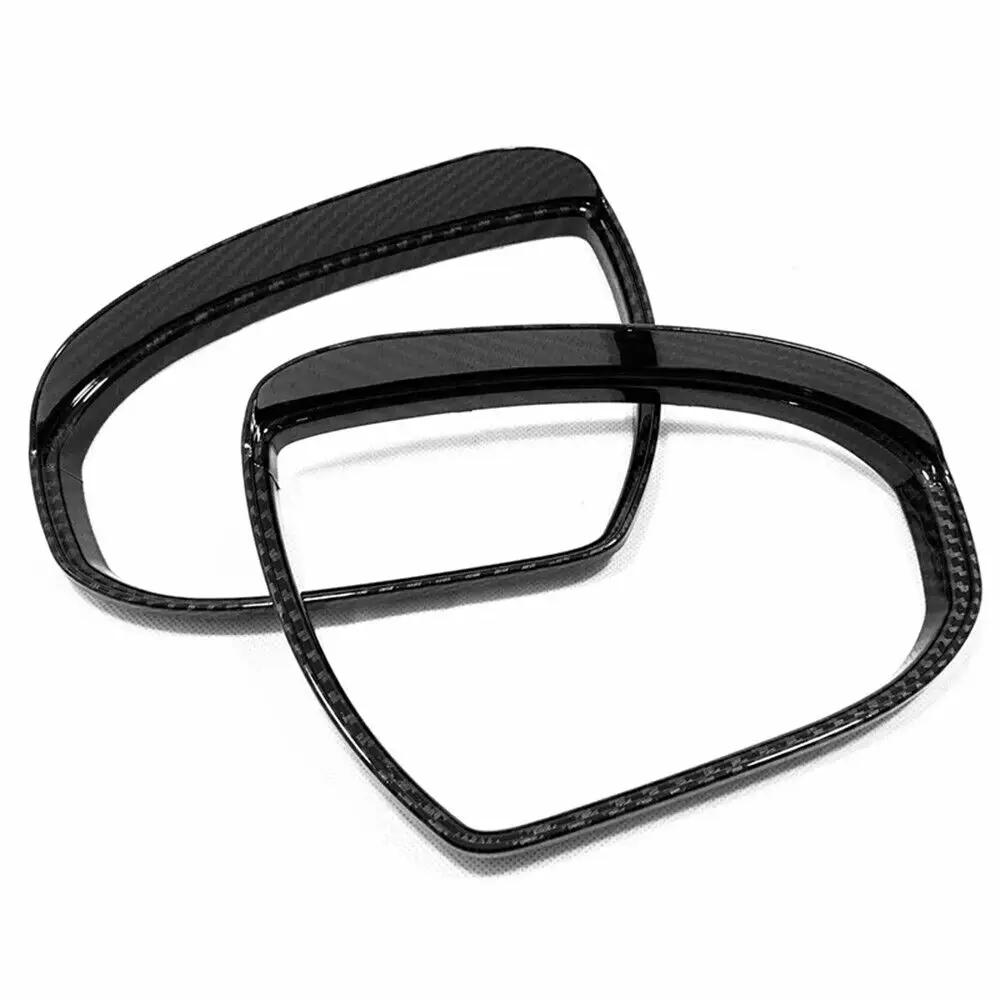 For Hyundai Tucson 2015-2019 Car Rearview Side Mirror Rain Eyebrow Shield Cover Frame Sticker Protector Exterior Part Carbon