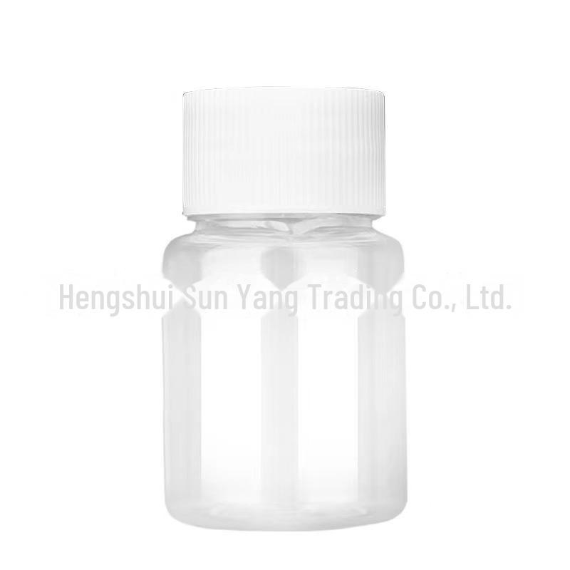 Clear Plastic Wide-Mouth Bottle with Lid for Capsules, Small Alcohol Samples, or Honey