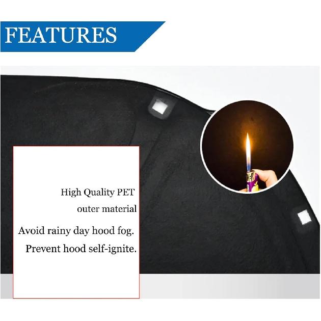 Front Engine Hood ulation Pad Heat Fire Soundproof Cover,Compatible With Toyota Land Cruiser LC80 FJ80 80 Series LX450 1991-1998