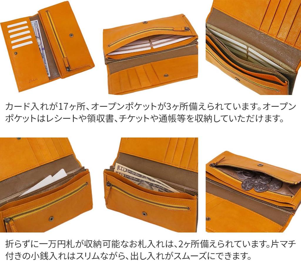 Dakota Damen Echtleder Lange Geldbörse, Senf, DA-31532-53