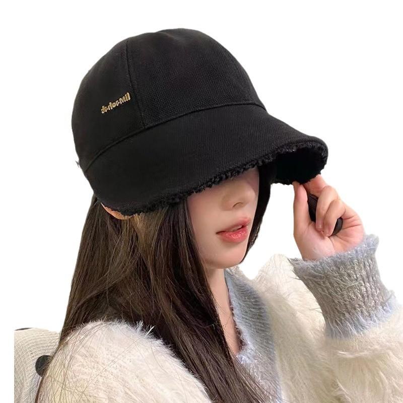 Kälteschutz und Warm Front und Rücken Entenmütze für Damen Herbst und Winter Gesichtsschutz Koreanischer Stil Gesicht zeigend Klein Vielseitig Fischerhut