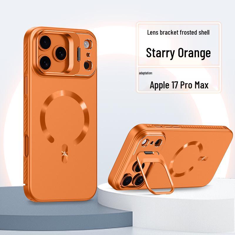iPhone 17 Pro Max Frosted Magnetic Lens Stand Protective Case 17 Pro Max