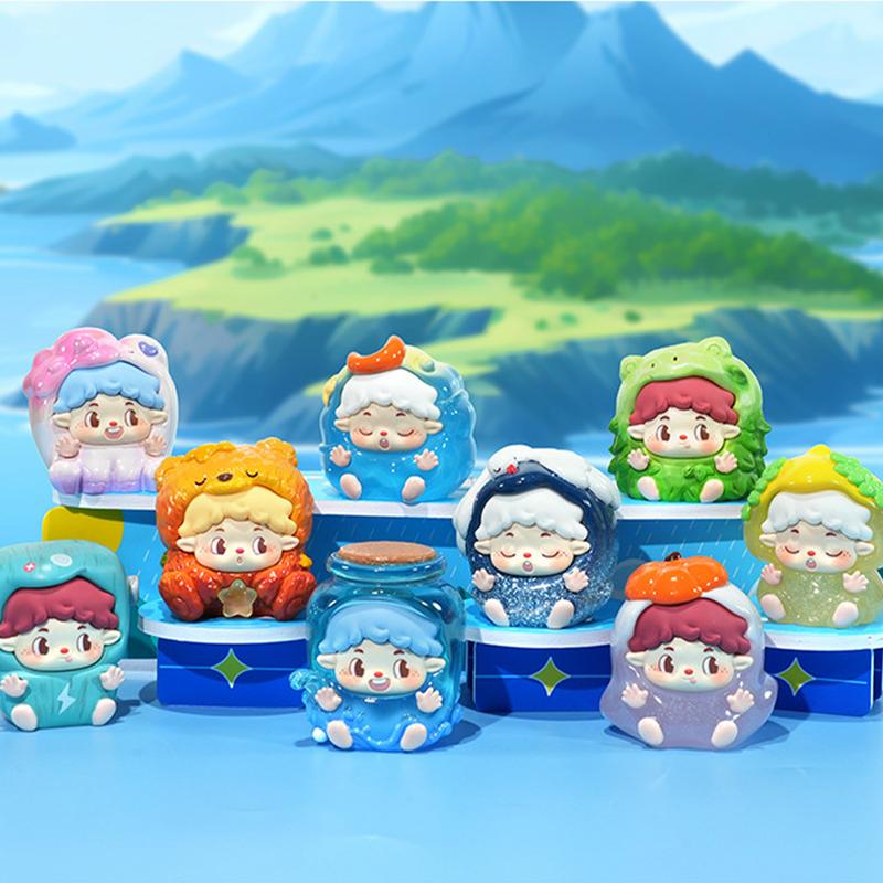 Cartoon Figures Toys Trendy Ornaments Showcase Miniature Granules Cute Figurine Doll For Kids Girls Trendy Collectibles